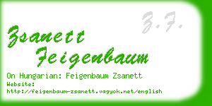 zsanett feigenbaum business card